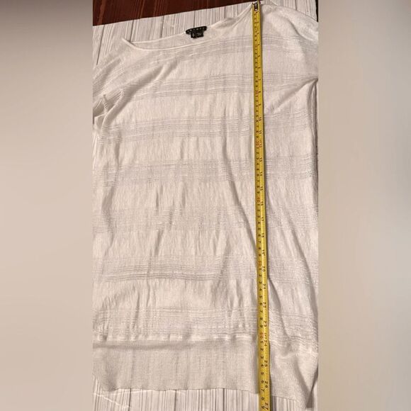 Theory Sweater Women’s Small White Sheer Tunic Lightweight Linen Blend - Picture 4 of 5